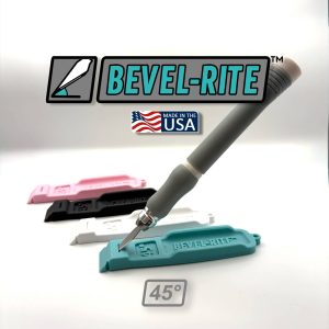 Bevel-Rite 45 Degree Hobby Knife Angle Guide, Precision Crafting & Cutting Template, Upgraded Scrapbooking Tool, Blade Holder Gift